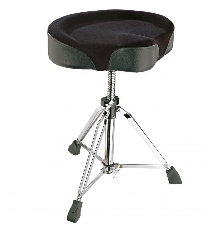 K&M 14039 Trommestol Spindle Drummers Throne black velvet