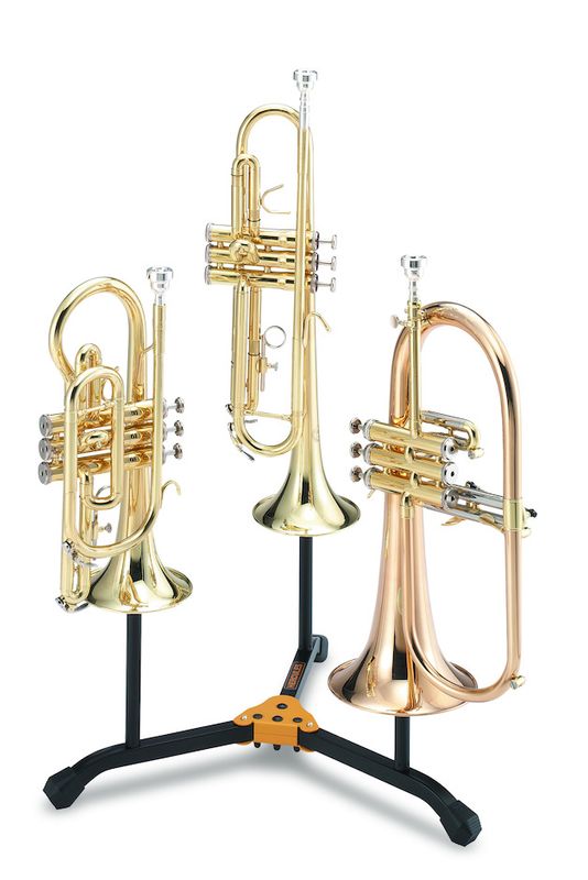 Hercules DS513BB Stativ for 2 Trompet/Kornett og 1 Flygelhorn