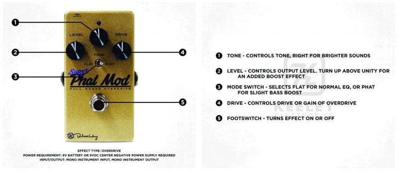 Keeley Super Phat Mod Overderive pedal