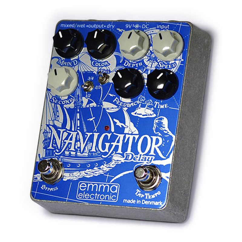 Emma Electronic Navigator Delay Tap-Tempo Dual Delay pedal